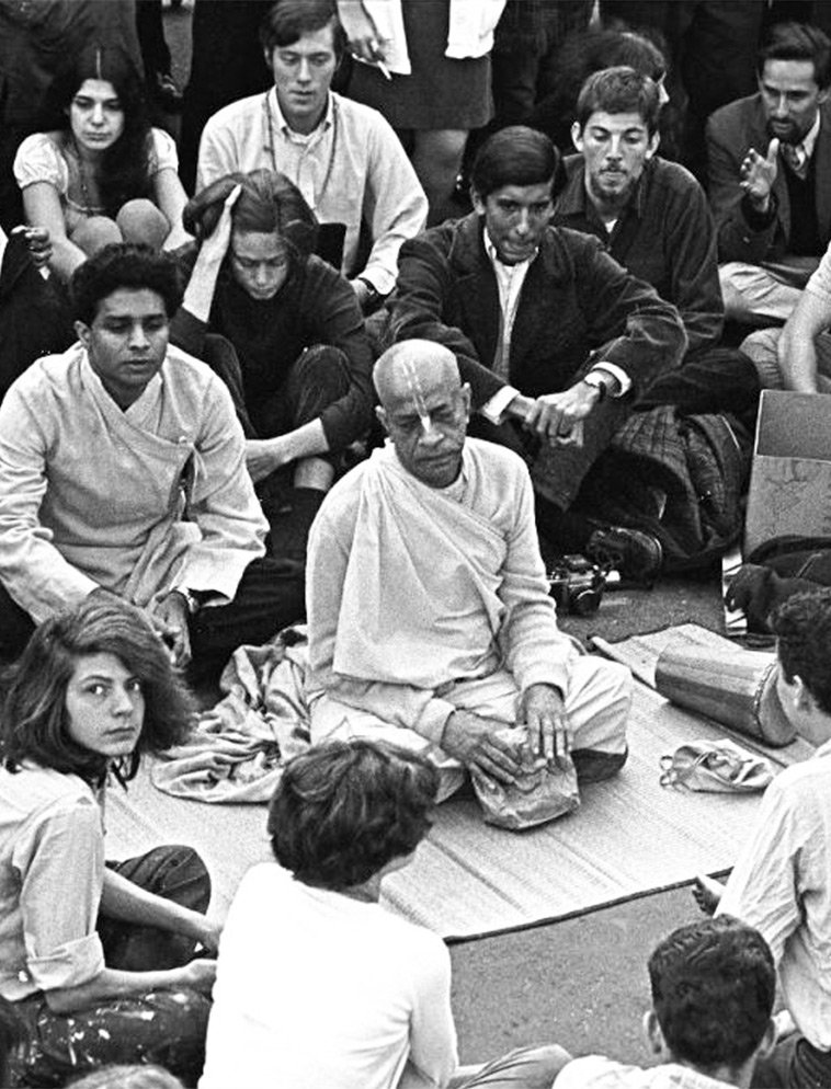 His Divine Grace A.C Bhaktivedanta Srila Prabhupada leading kirtan
